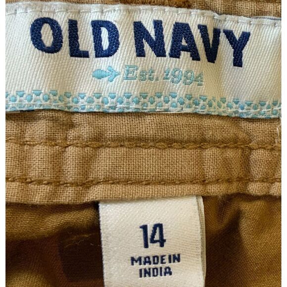 Old Navy Brown Button Closure Belt Loops Khaki Preppy Light Academia Shorts 14 - Picture 14 of 16